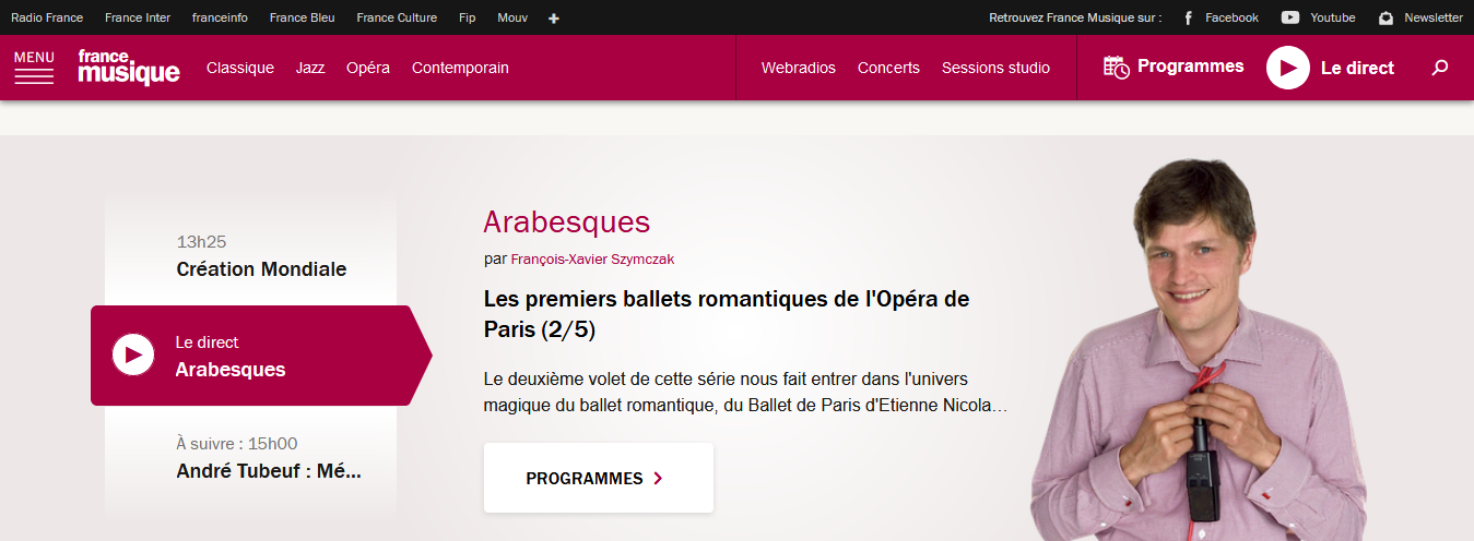 Screenshot 2020 03 24 France Musique Musique Classique Baroque Jazz Contemporaine