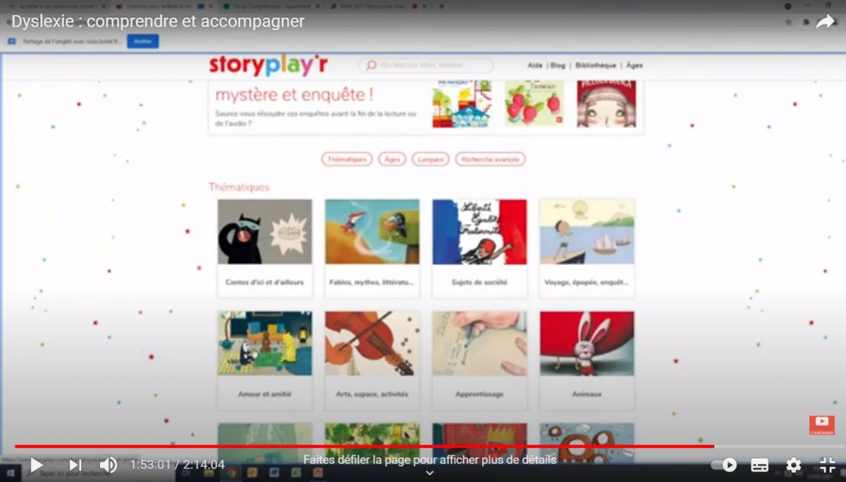 La ressources numériques StoryPlay'r